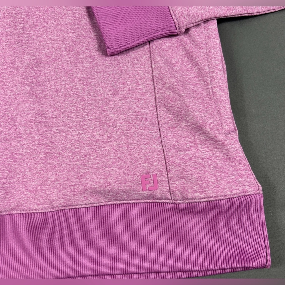 FootJoy Womens Golf Hoodie Space Dye Small Berry Polyester Spandex - Picture 2 of 7